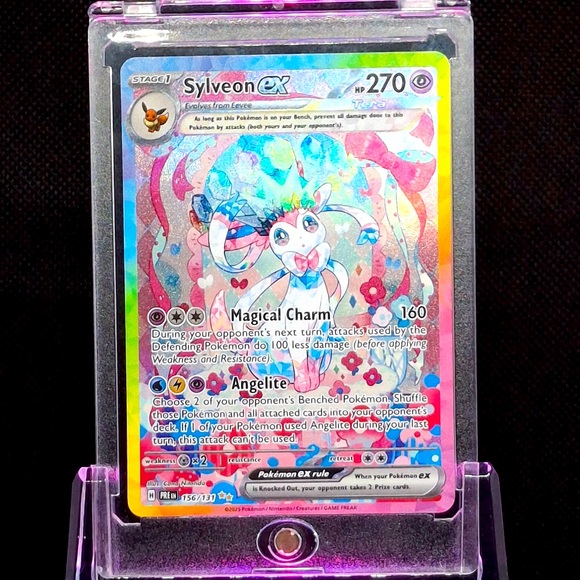 Pokemon Card Sylveon ex 156/131 Sv: Prismatic Evolutions Holo - Picture 1 of 5